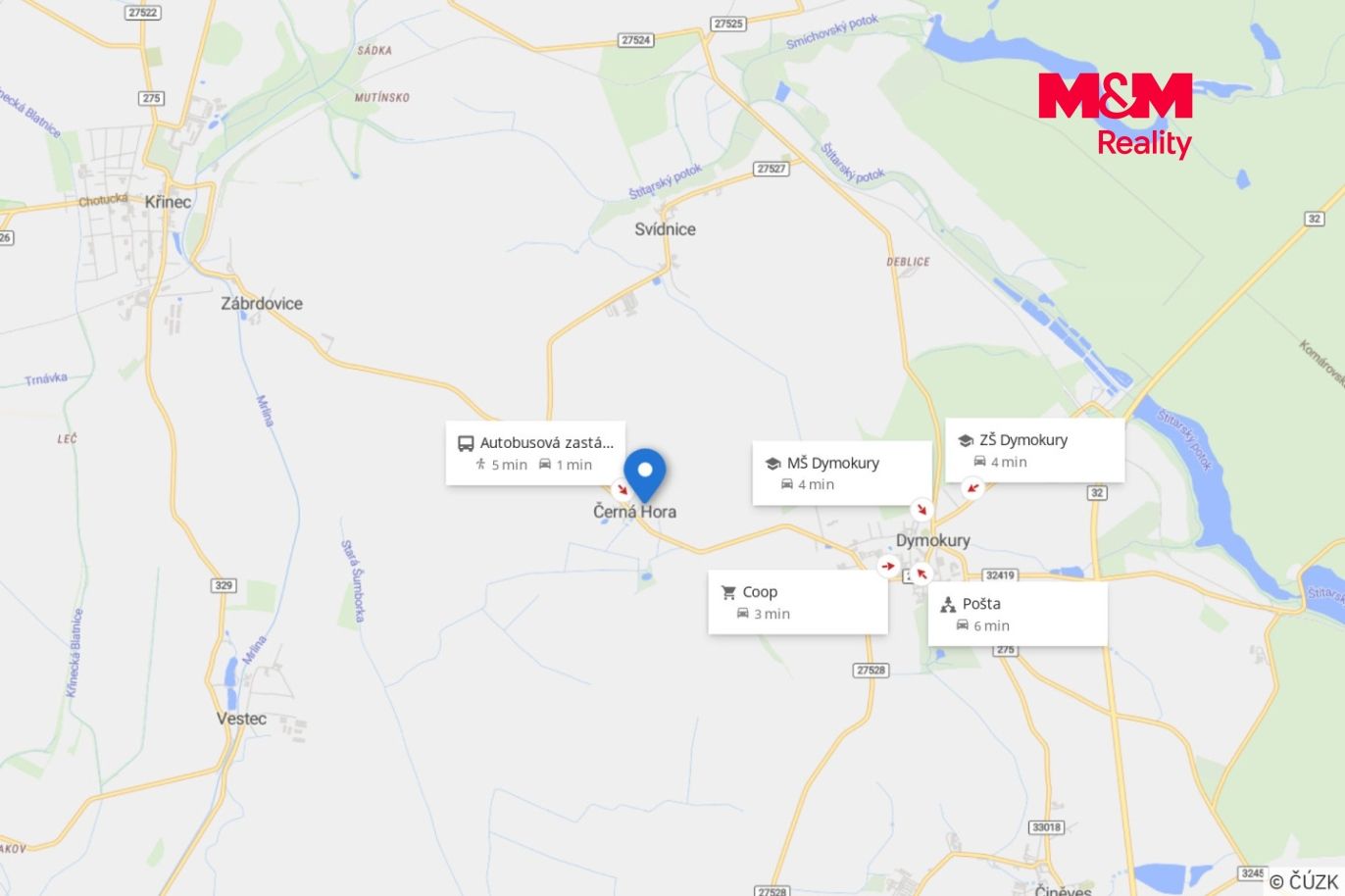 Mapa okolí