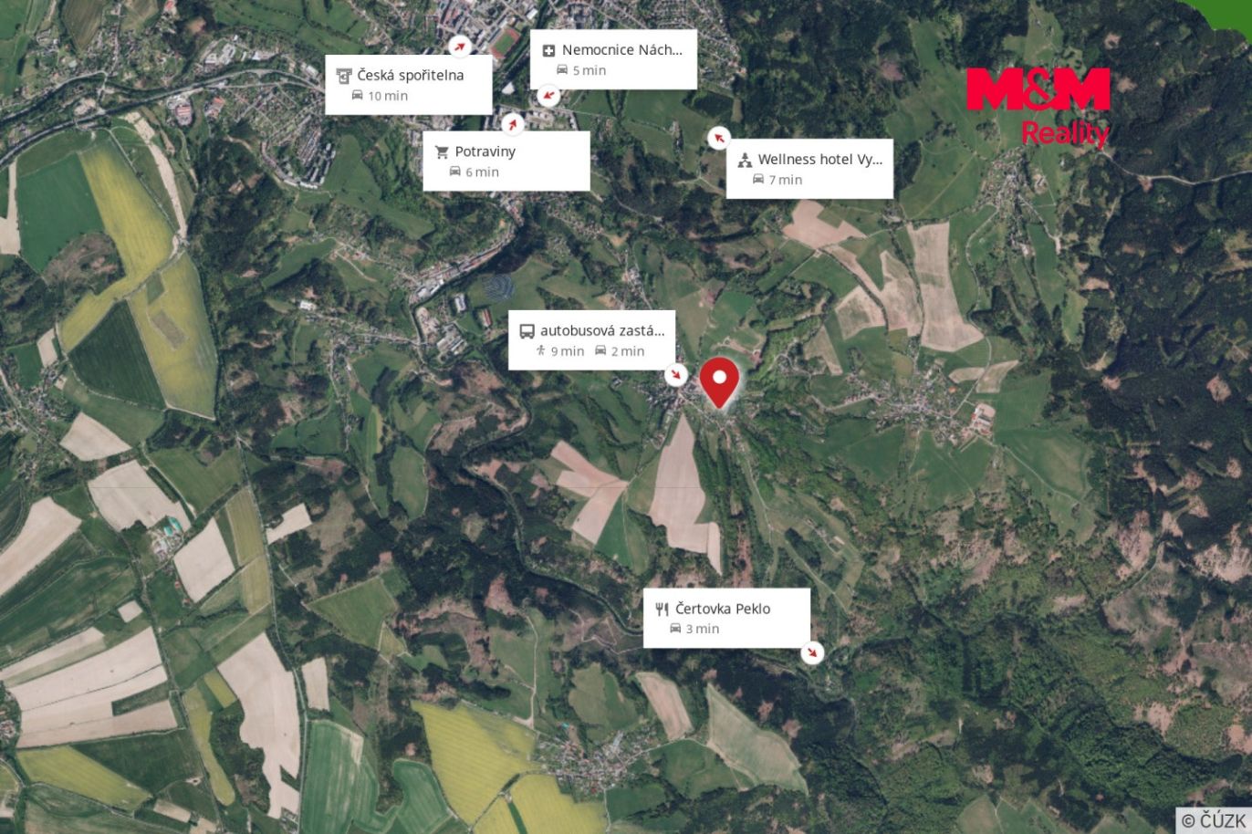 mapa okolí