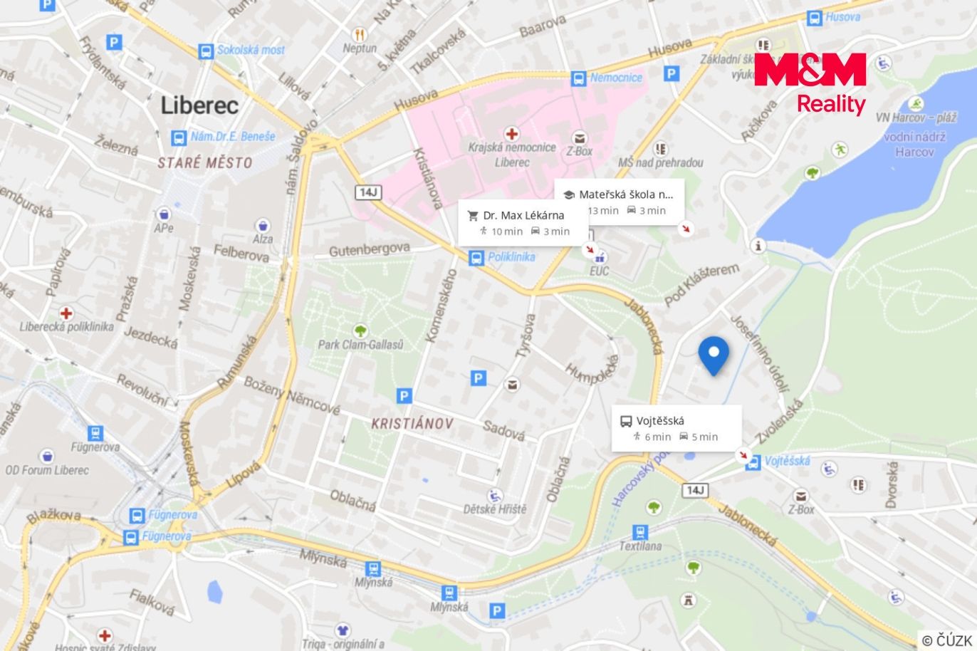 Mapa okolí