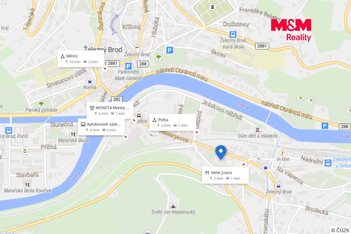Mapa okolí