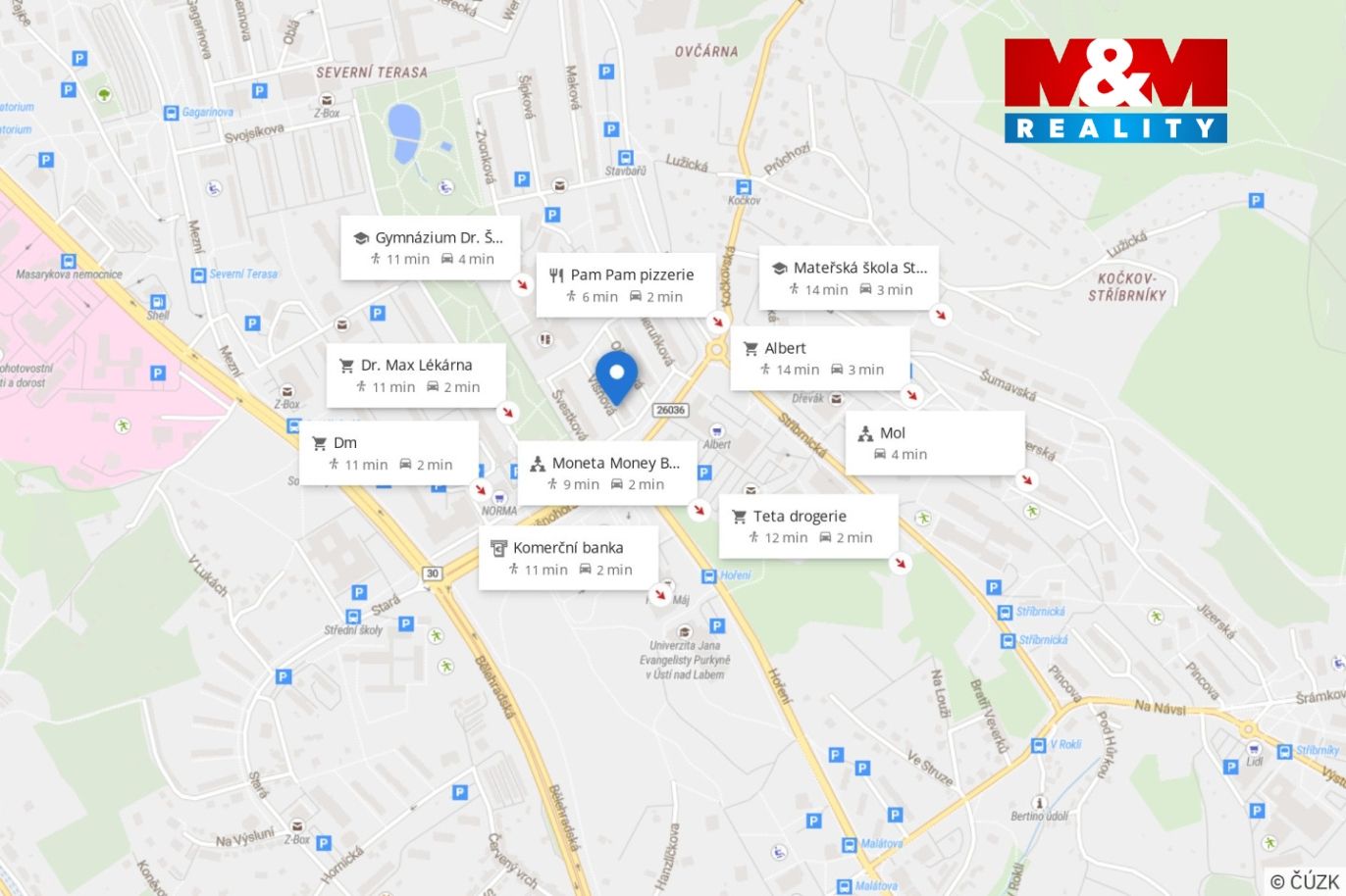Mapa okolí