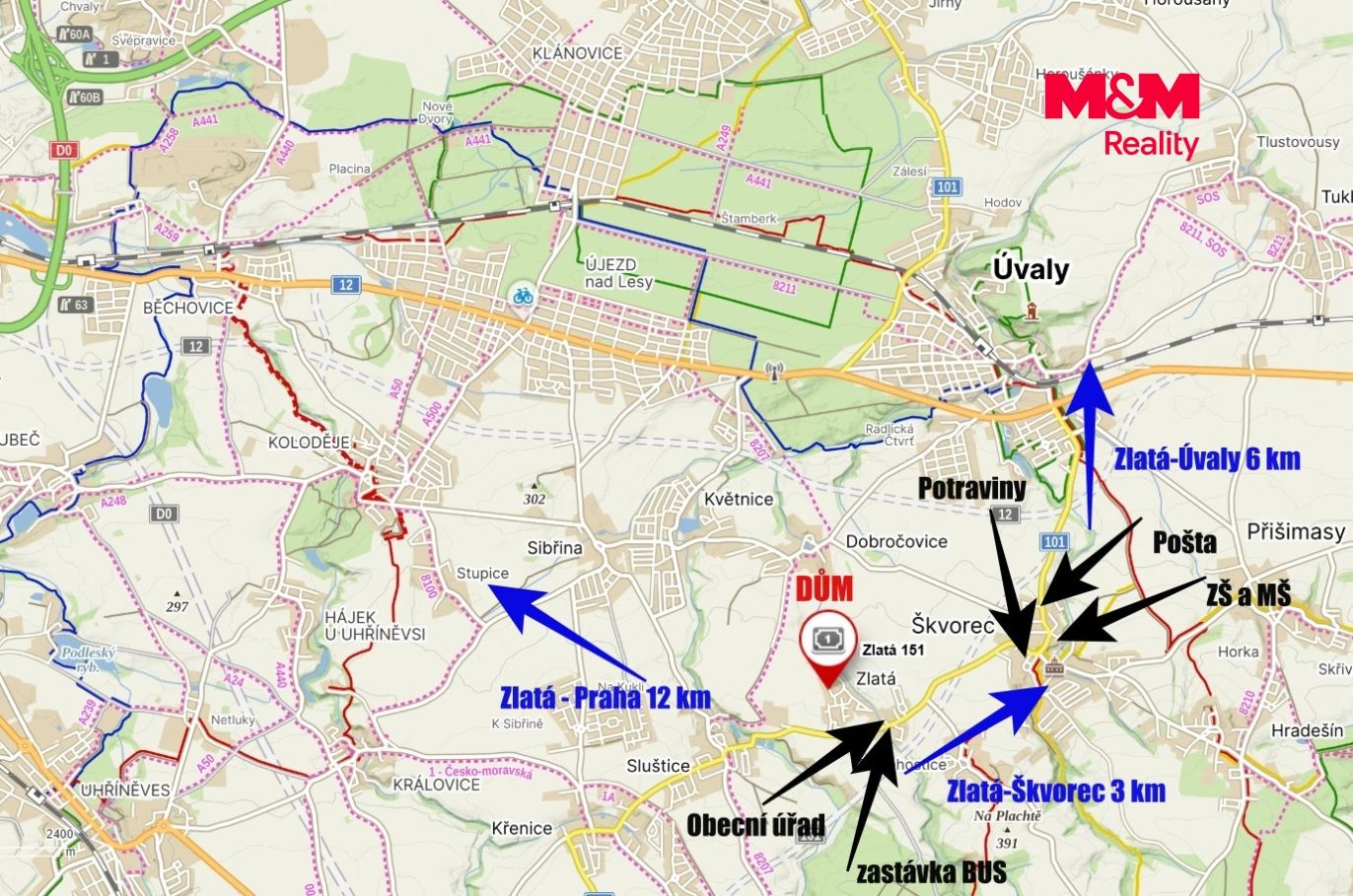 Mapa okolí