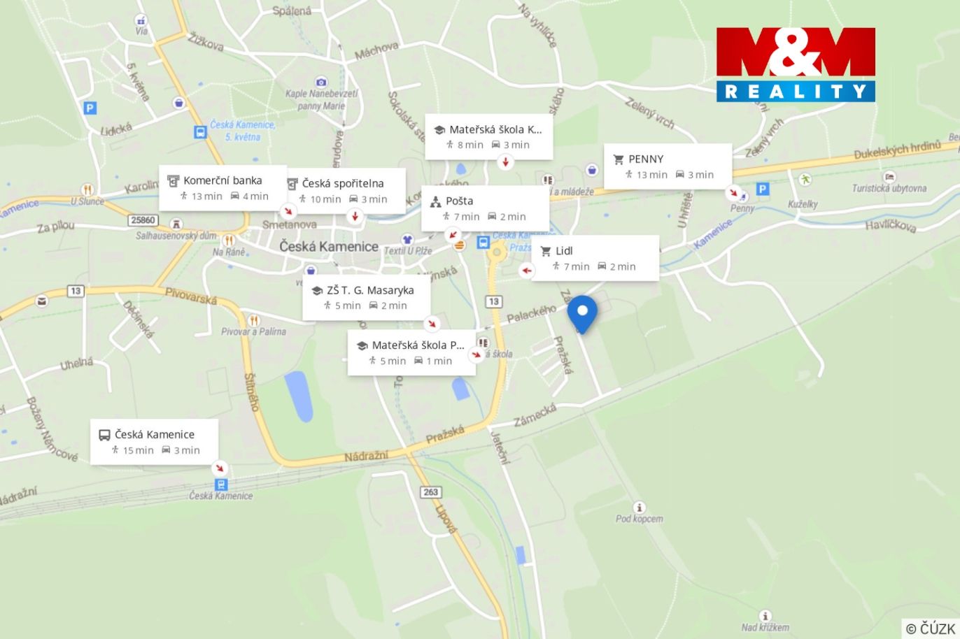 Mapa okolí