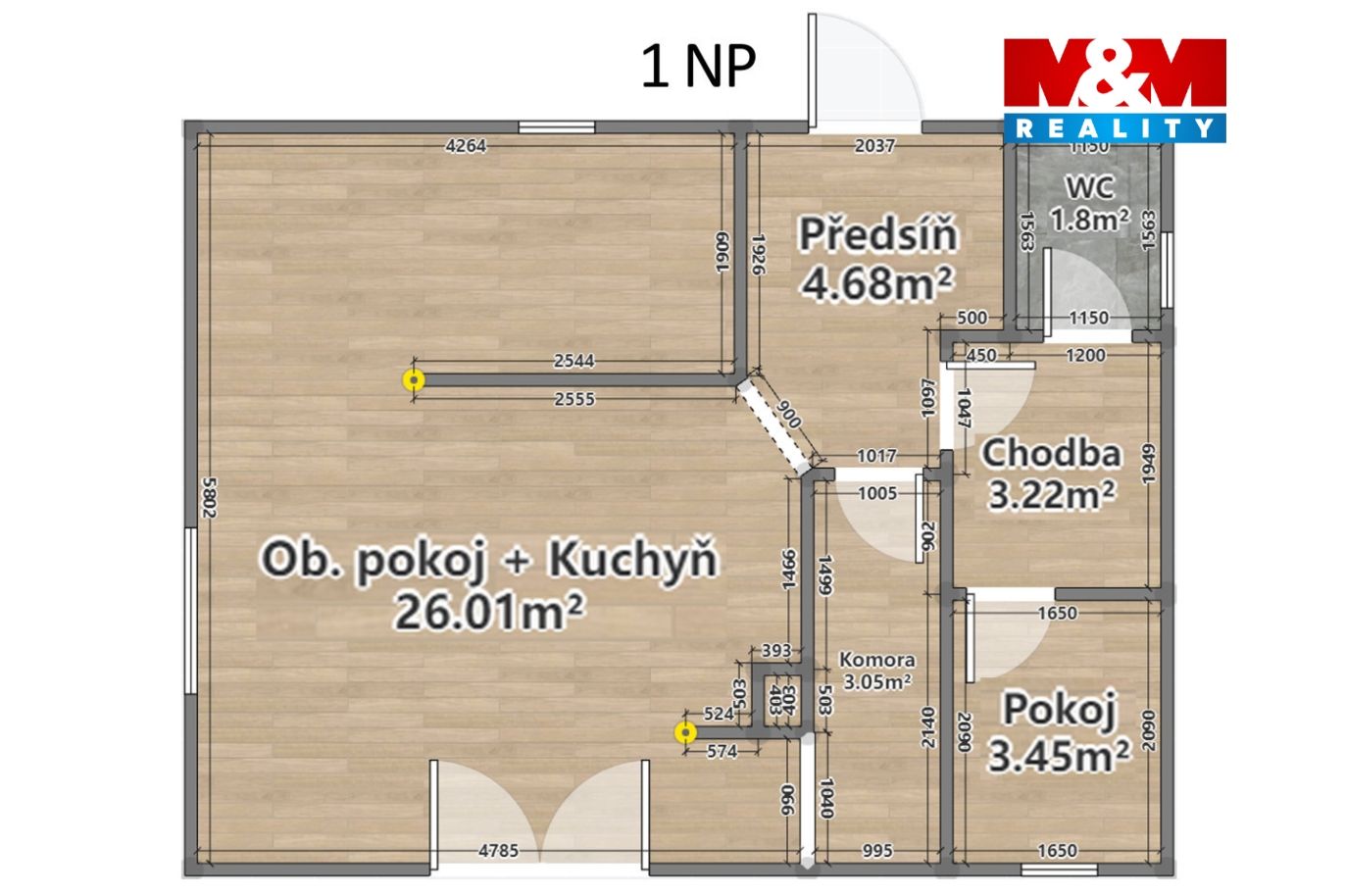 Rozměry 1 NP Nový dům.jpg