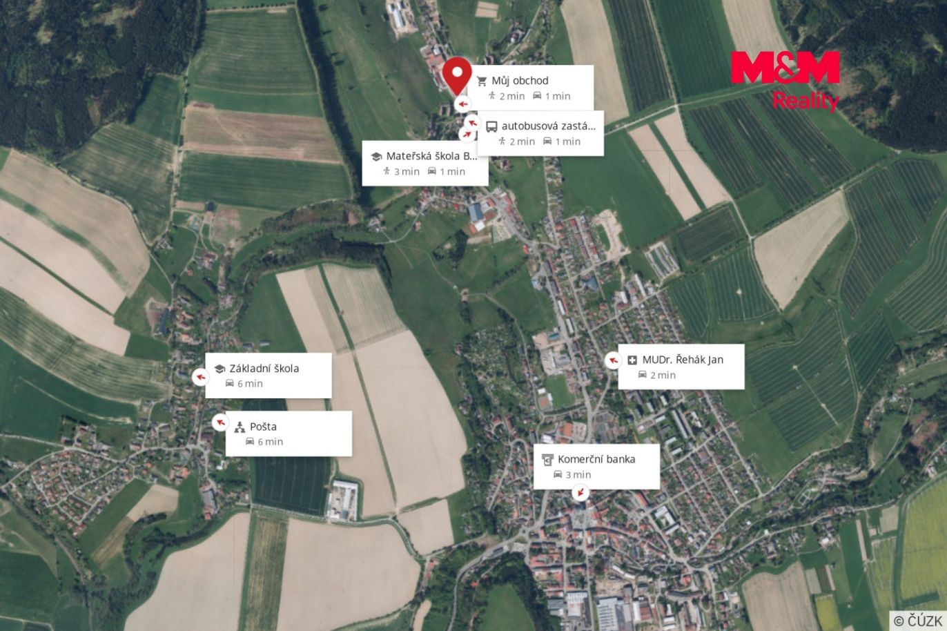 mapa okolí