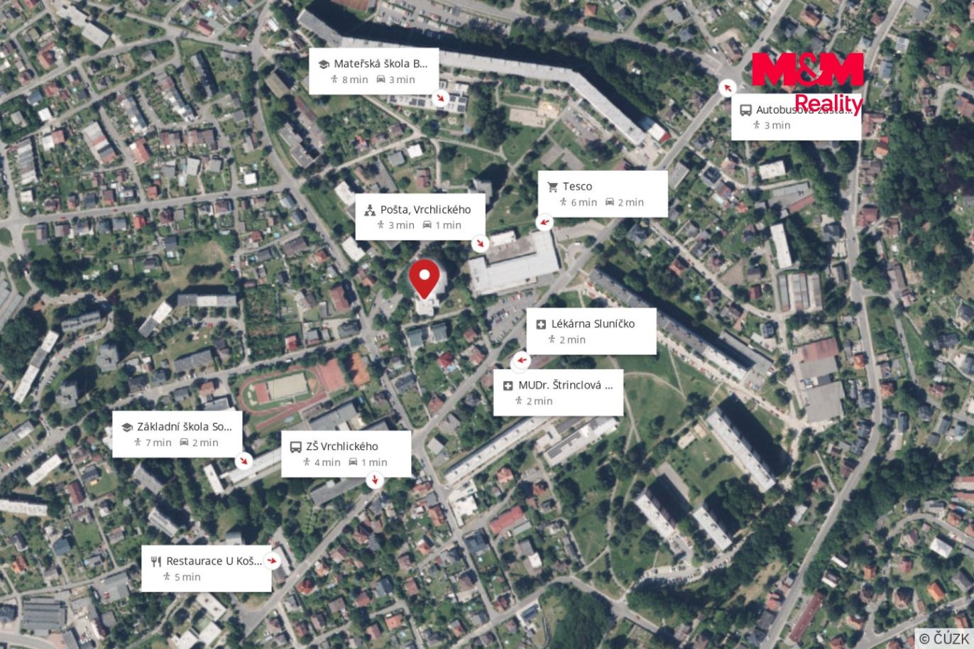 Mapa okolí