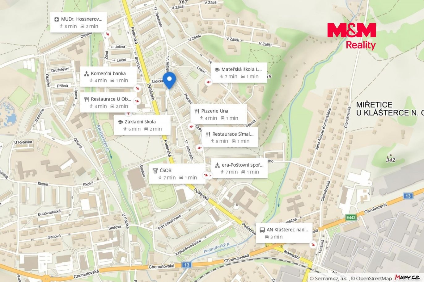 mapa okolí