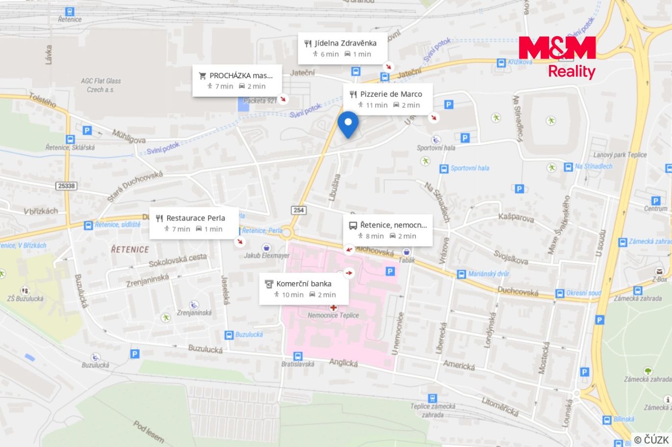 Mapa okolí