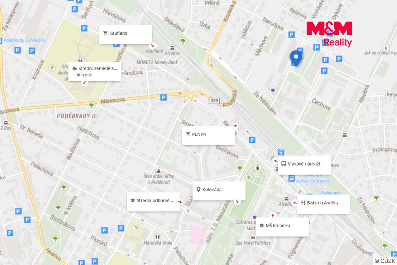 Mapa okolí