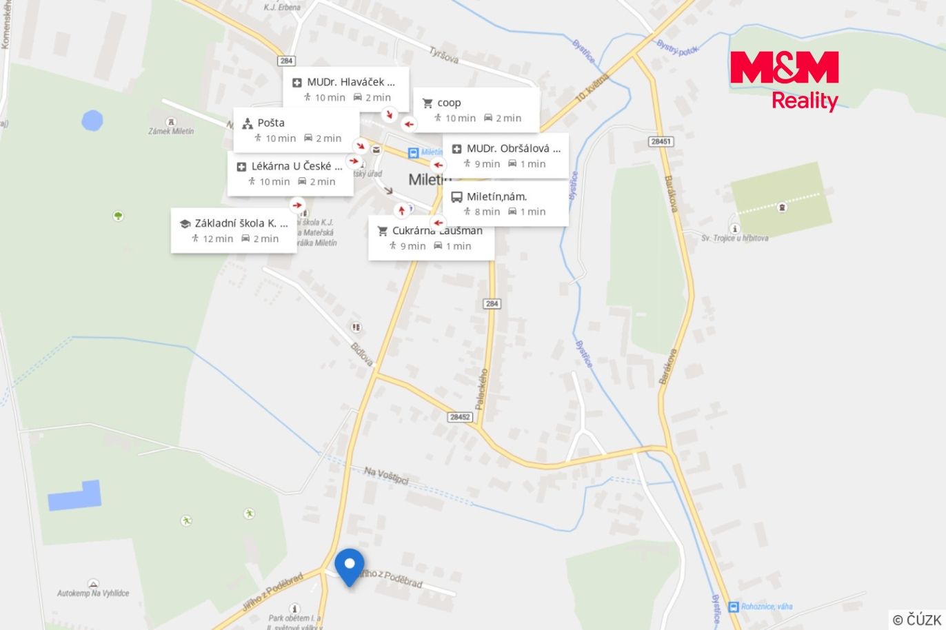 Mapa okolí