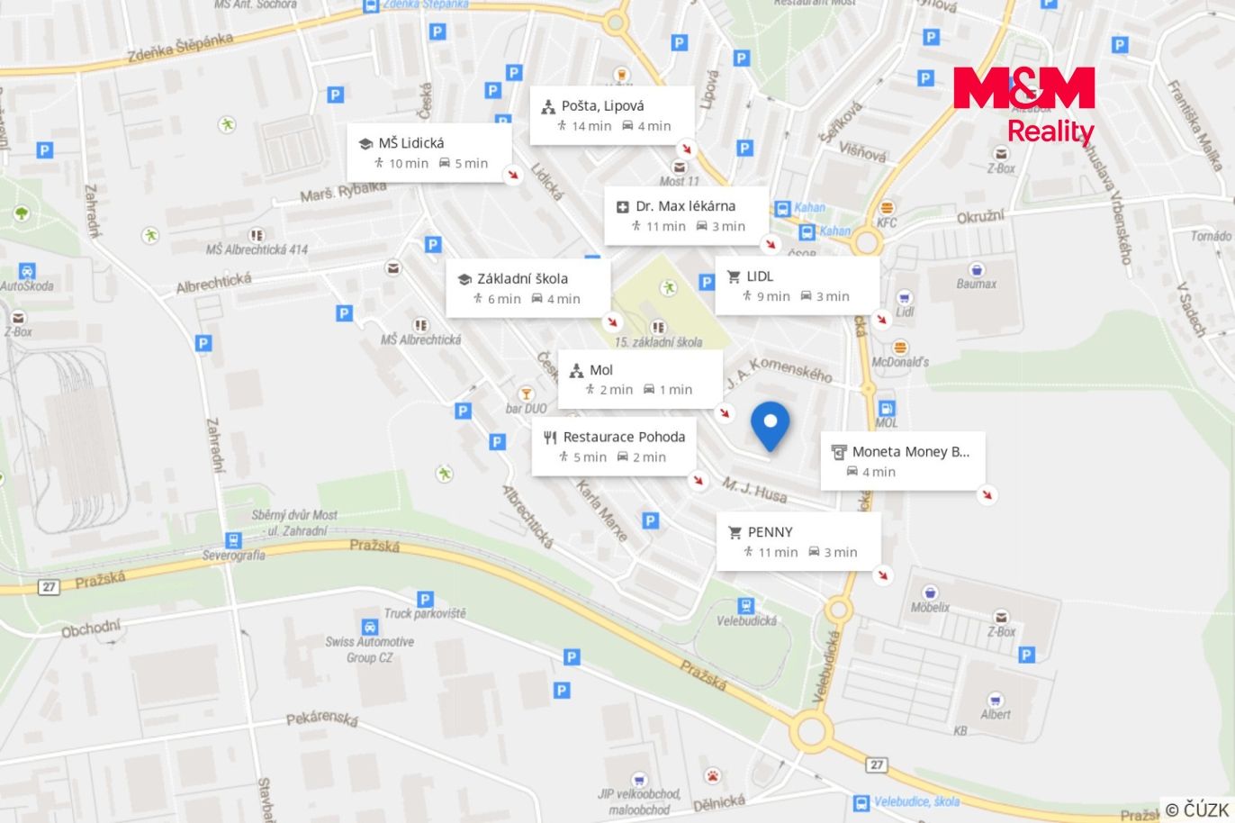Mapa okolí