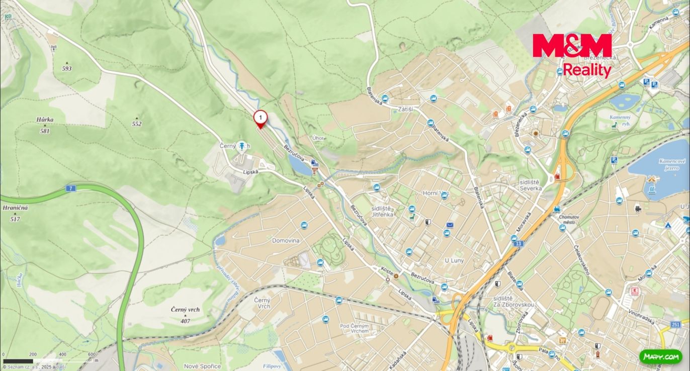 mapa okolí 