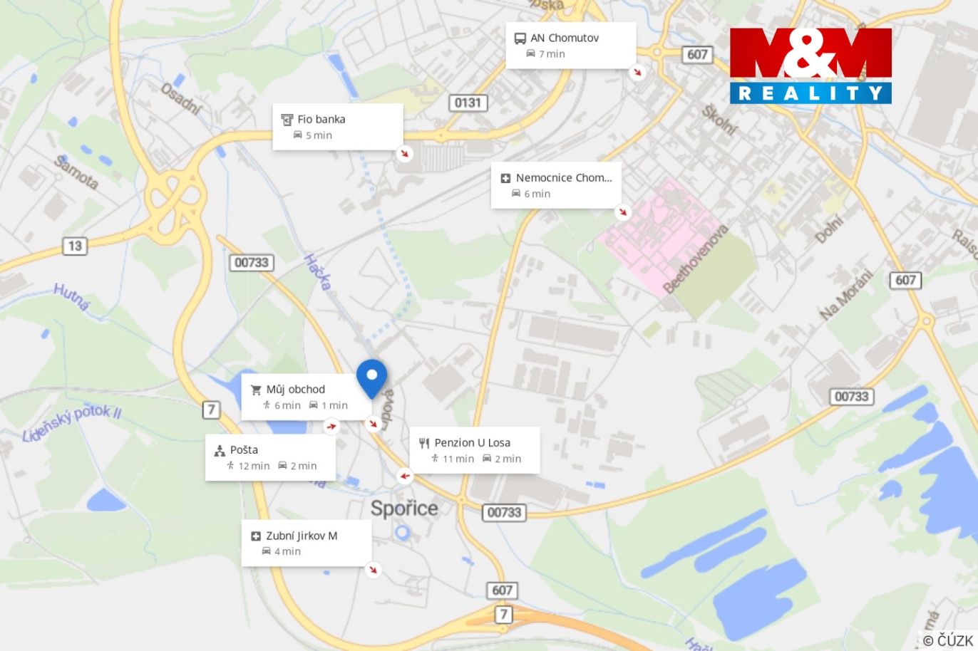 Mapa okolí