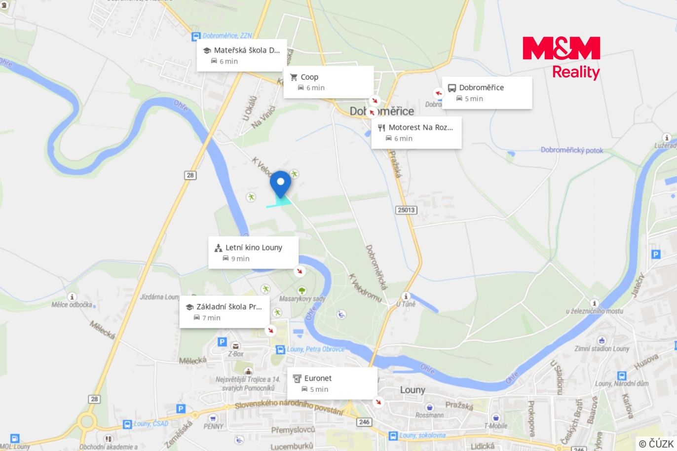 Mapa okolí