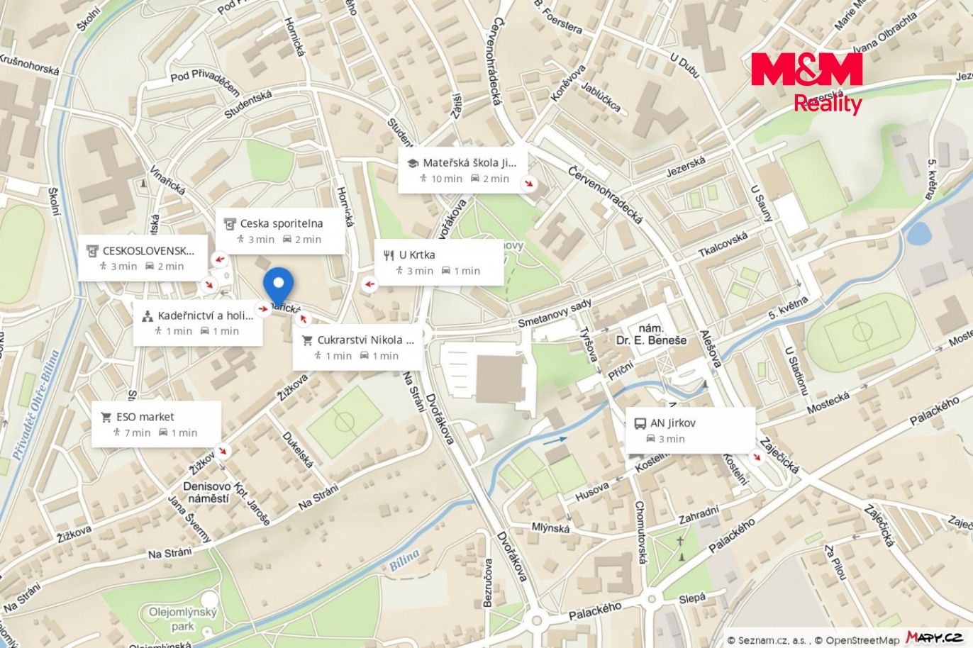 mapa okolí