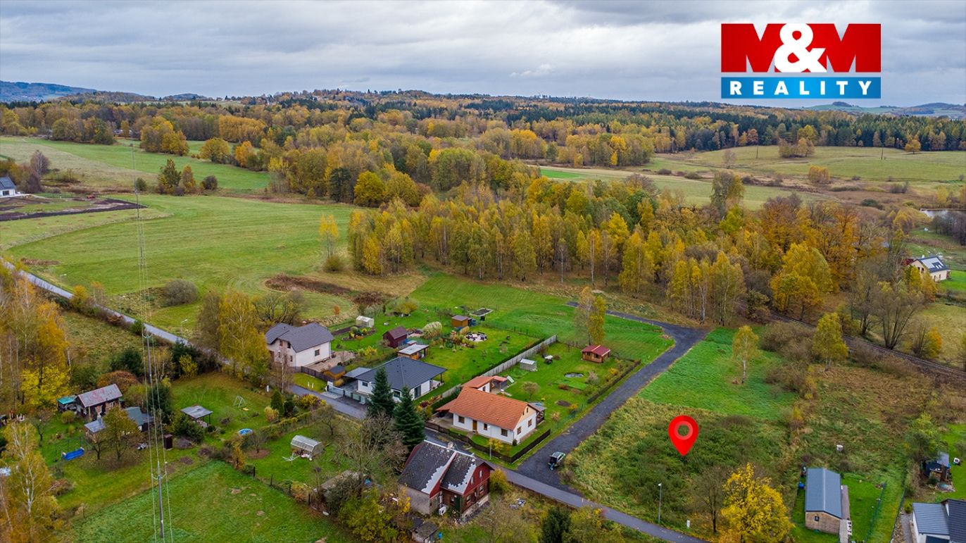 pohled na pozemek