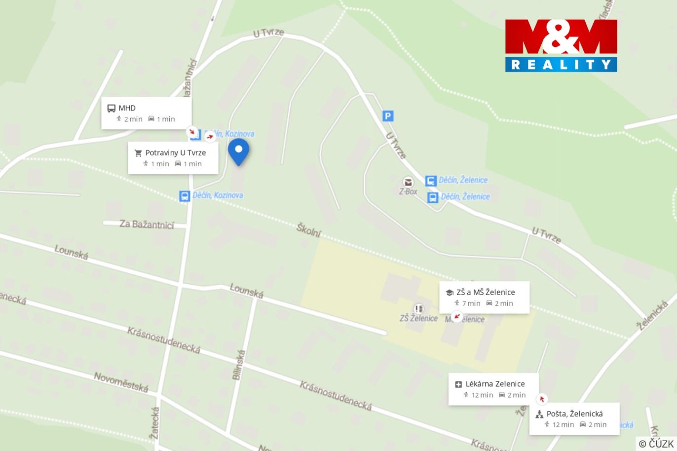 mapa okolí