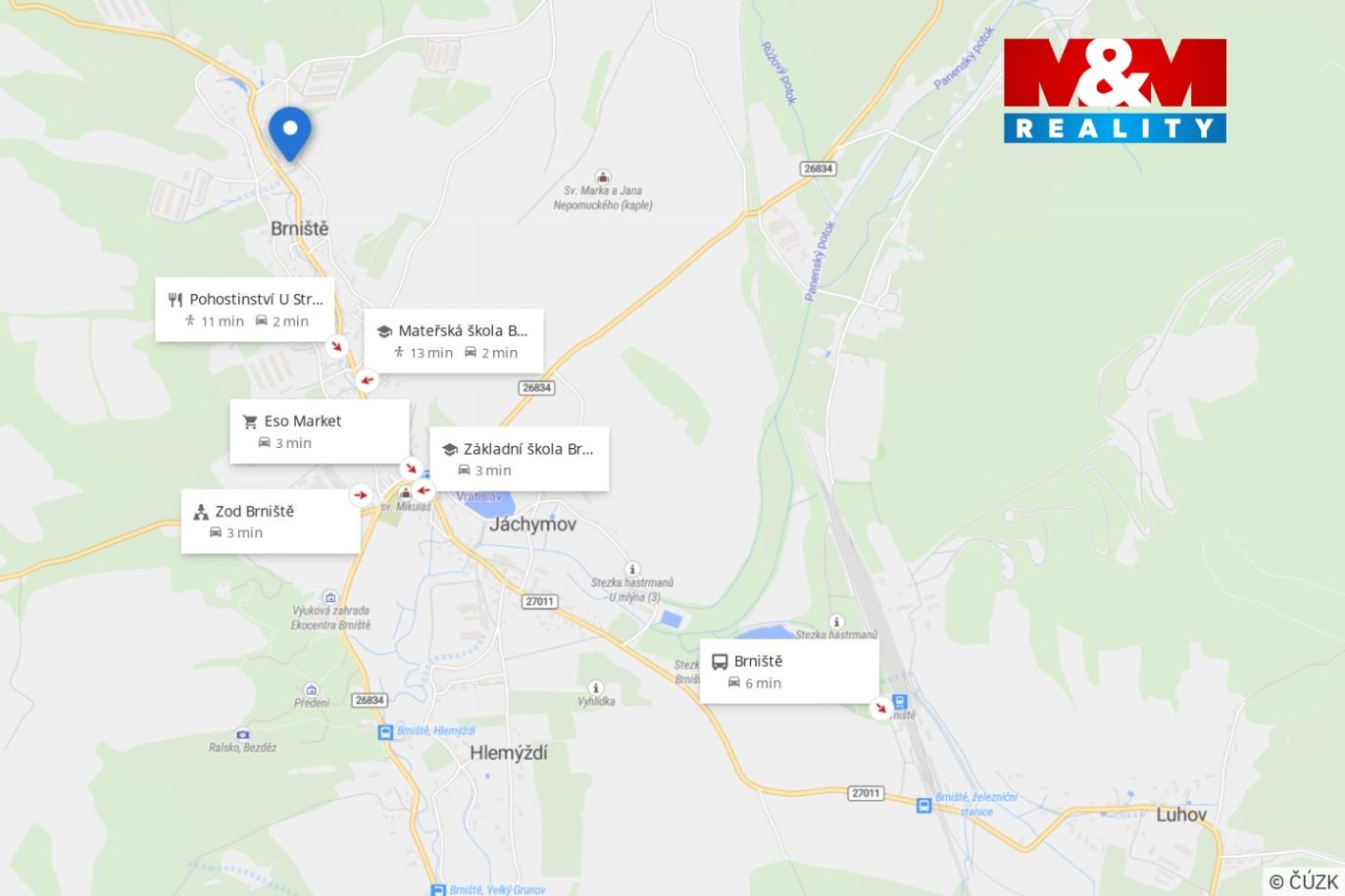 Mapa okolí