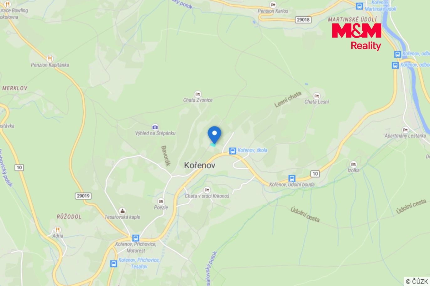 Mapa okolí