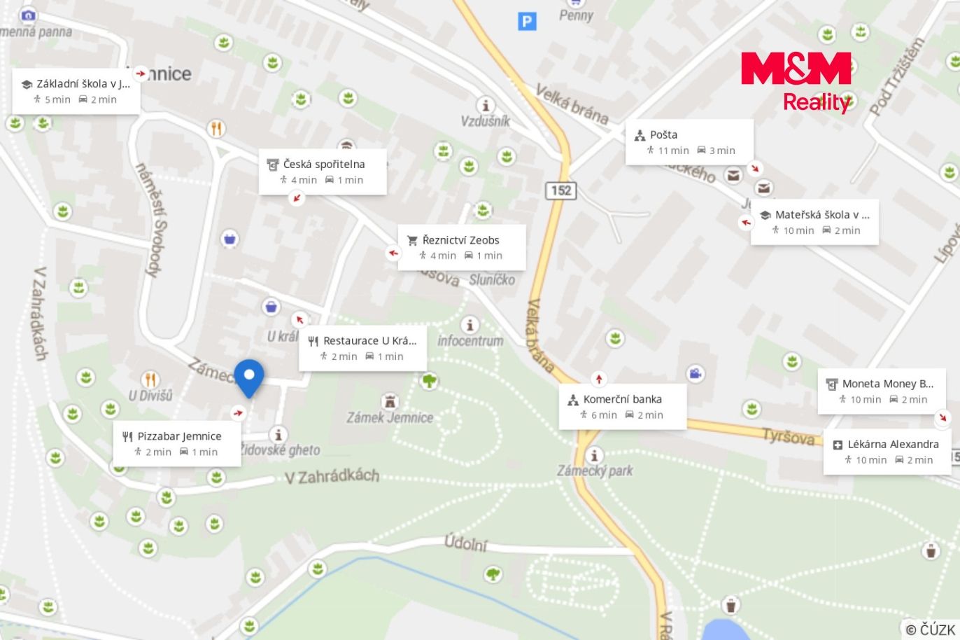 Mapa okolí