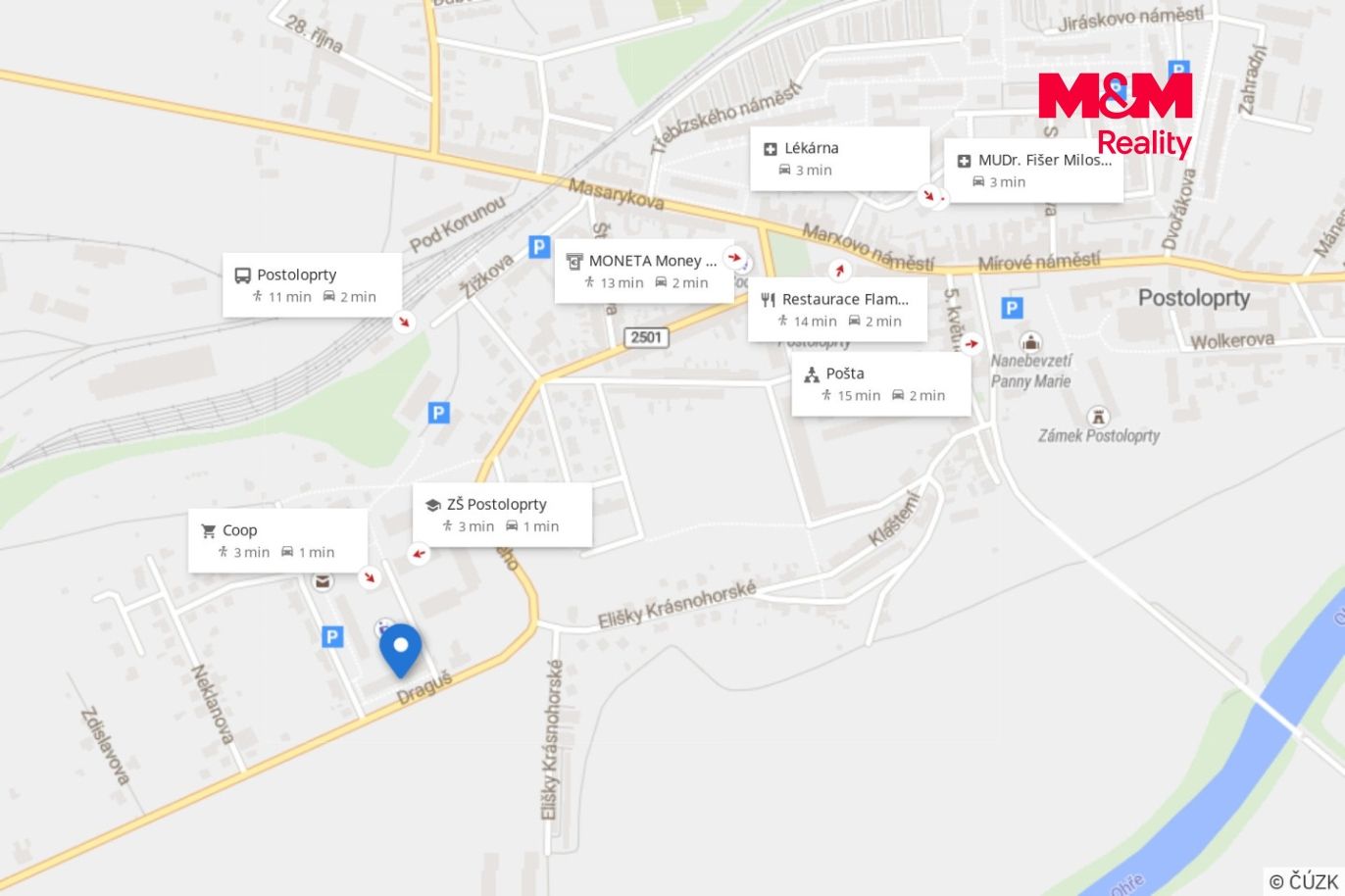 Mapa okolí