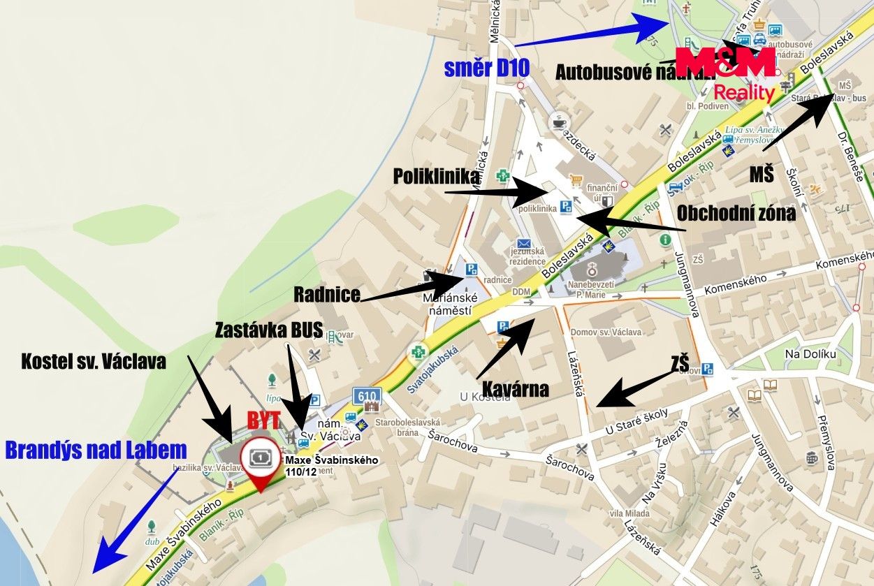 Mapa okolí