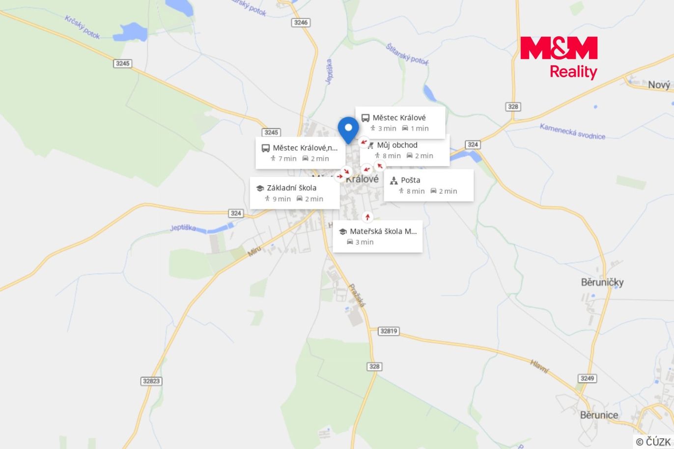 Mapa okolí