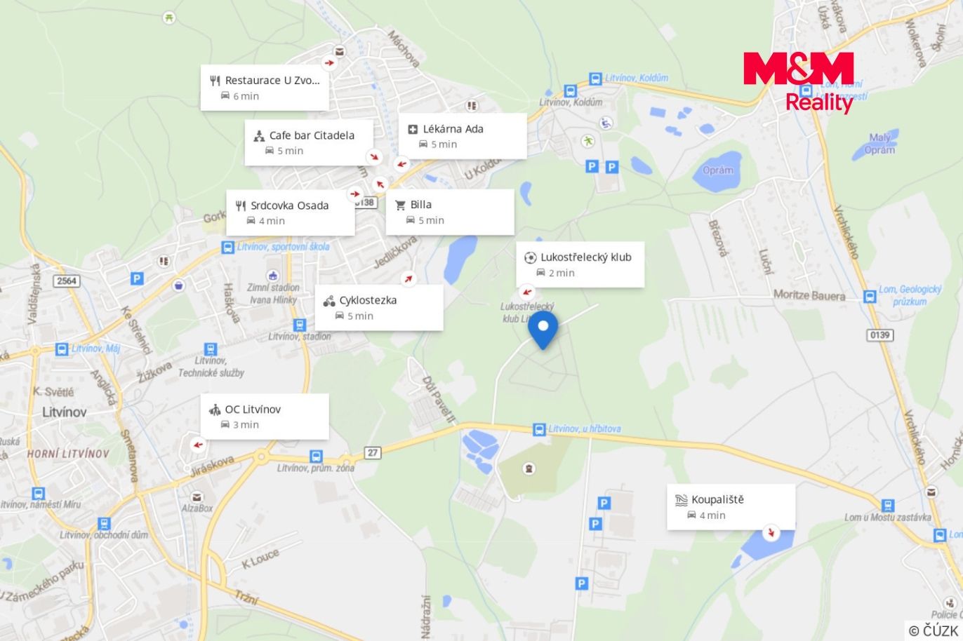 mapa okolí