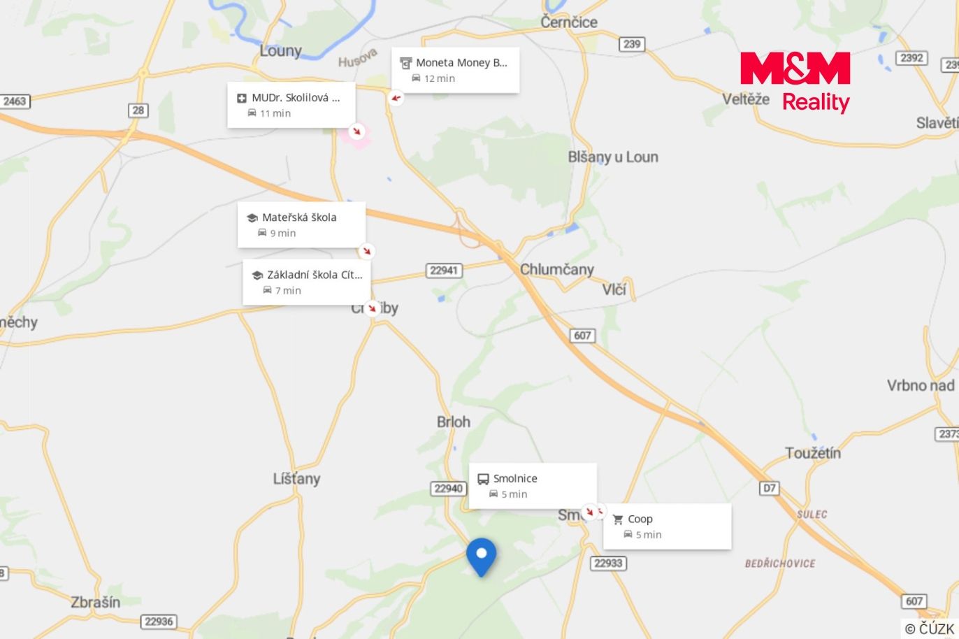 Mapa okolí