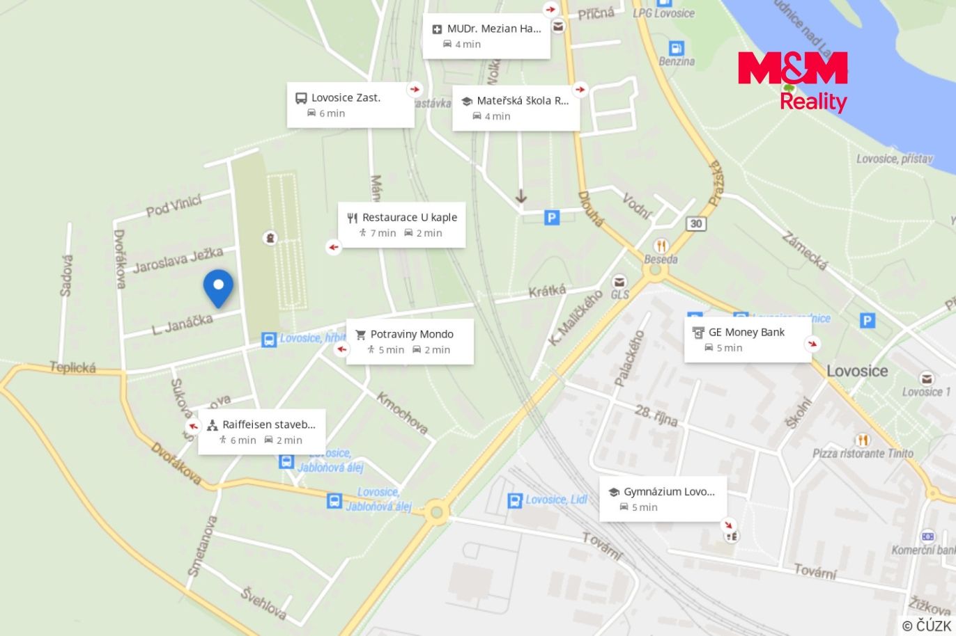 Mapa okolí
