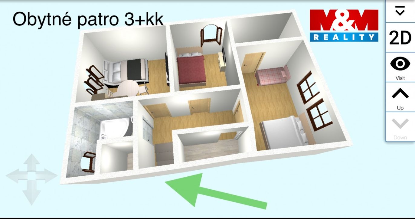 obytné patro 3+KK