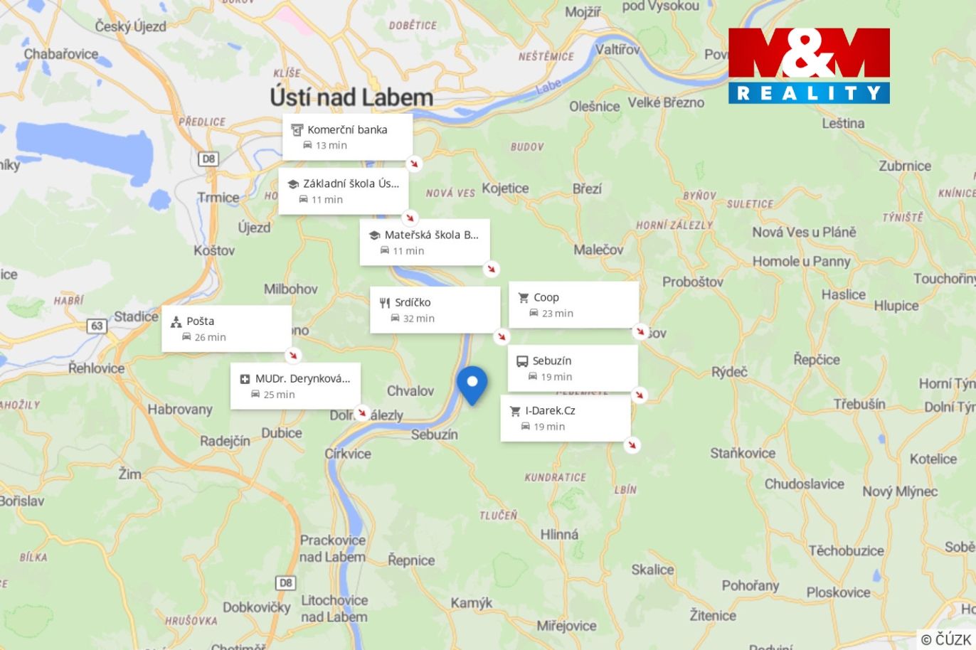 Mapa okolí.