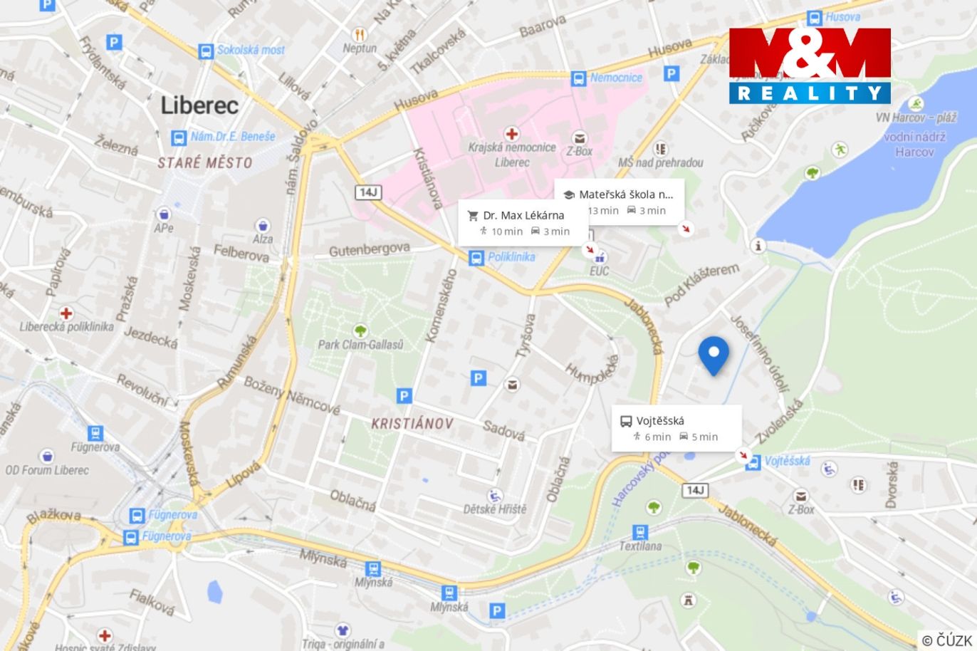 Mapa okolí