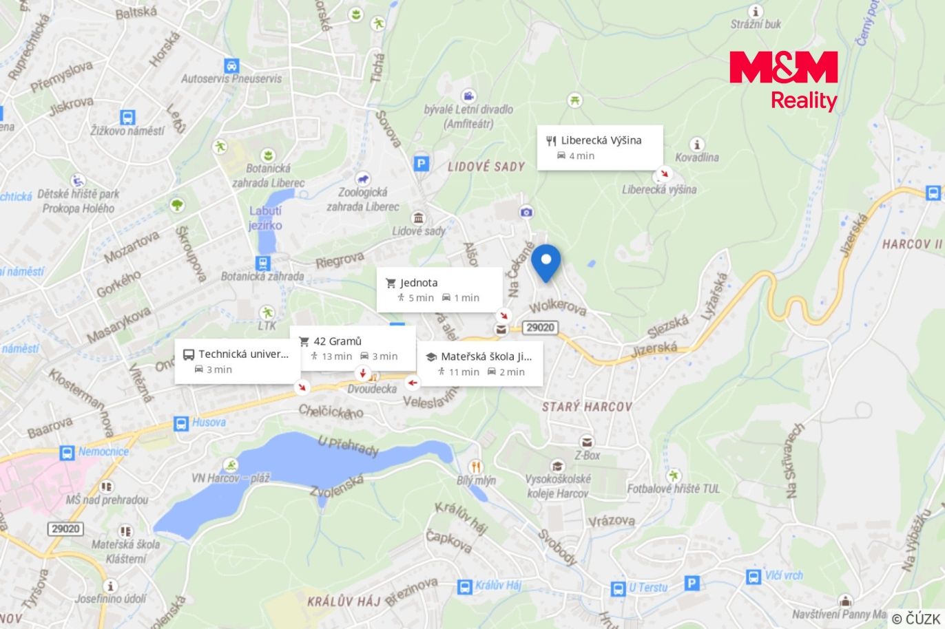 Mapa okolí