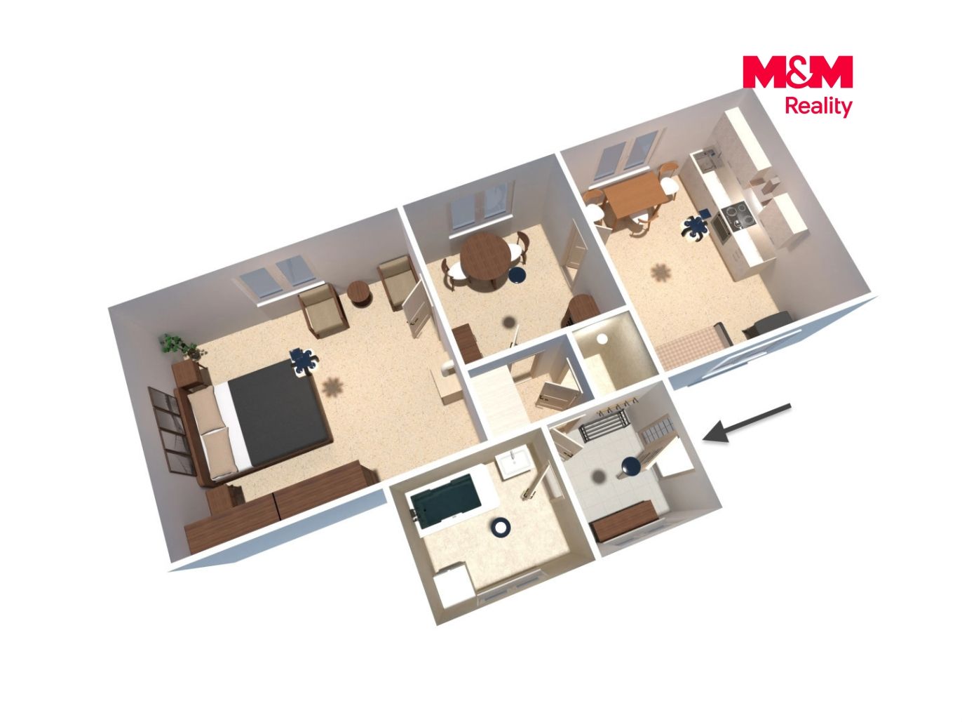 945151 - Prodej rodinného domu, 79 m², Kostelec, Generála Sázavského3D Kostelec .jpg