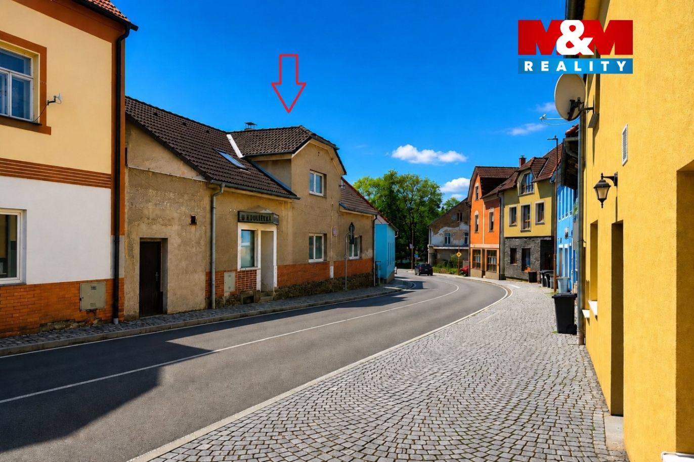 Pohled z ulice 1.máje/Zruč nad Sázavou