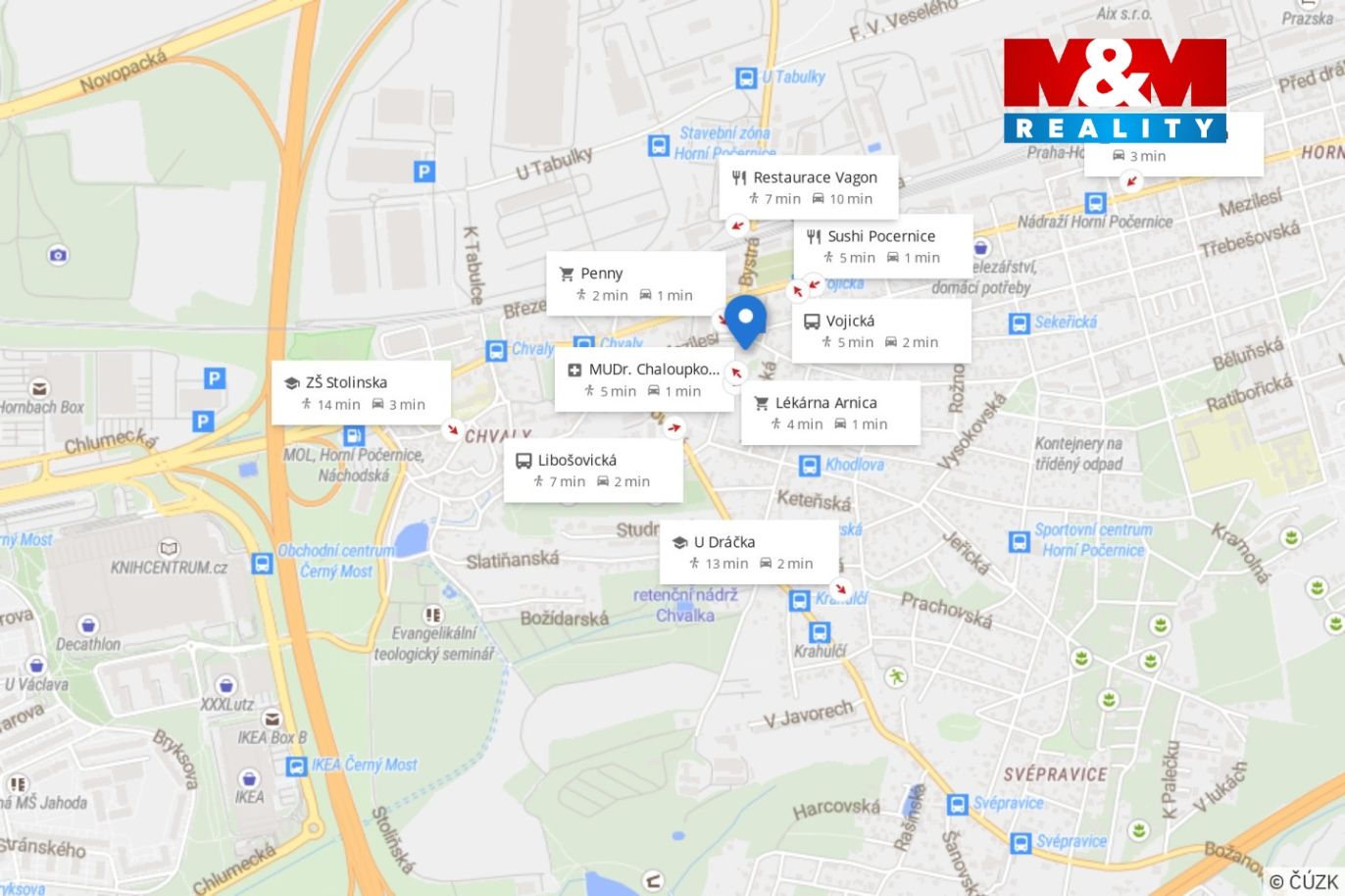 Mapa okolí