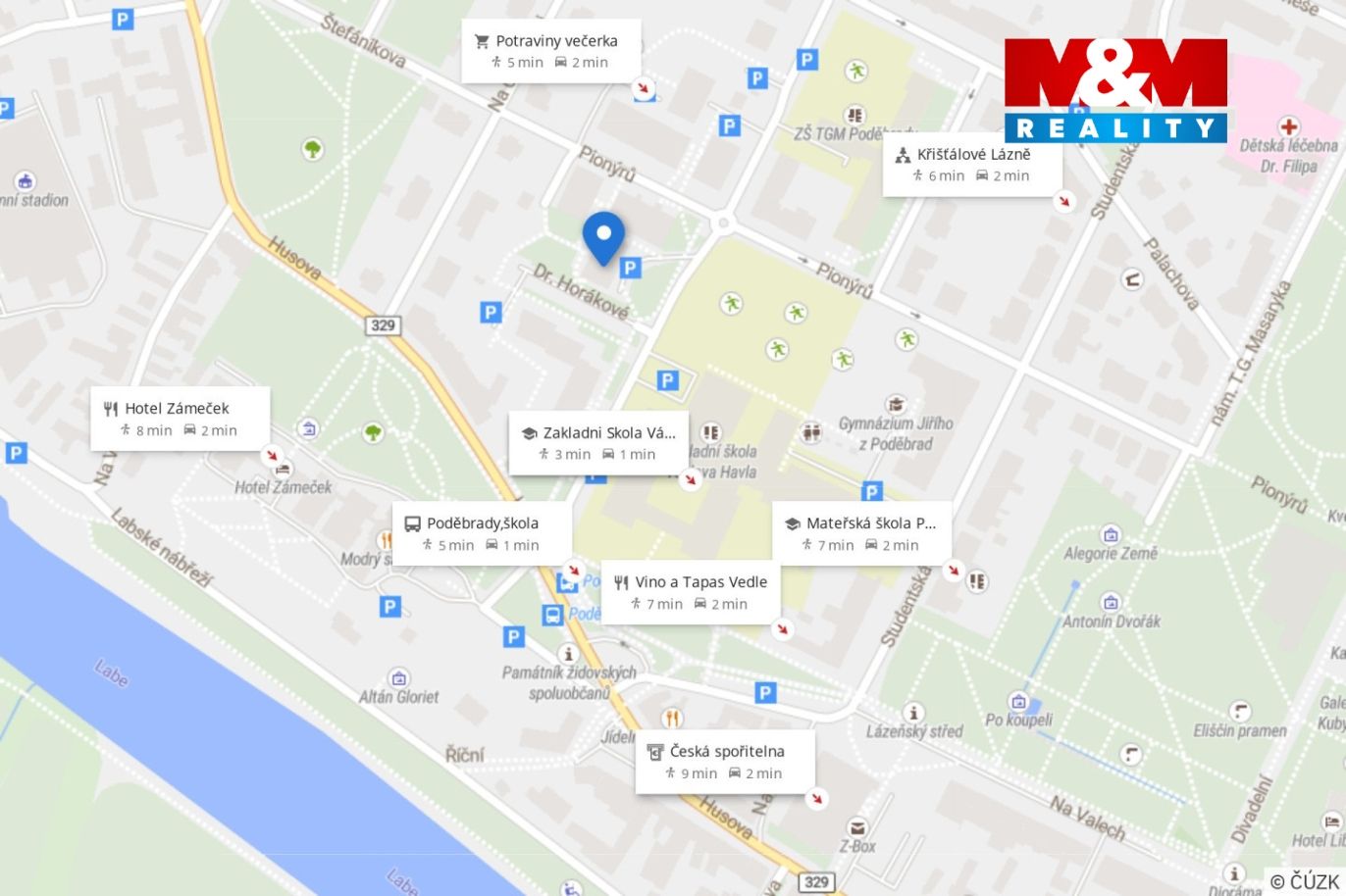 Mapa okolí