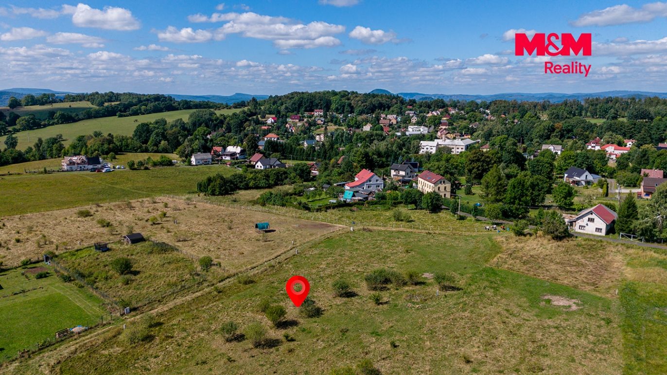 pohled na pozemek