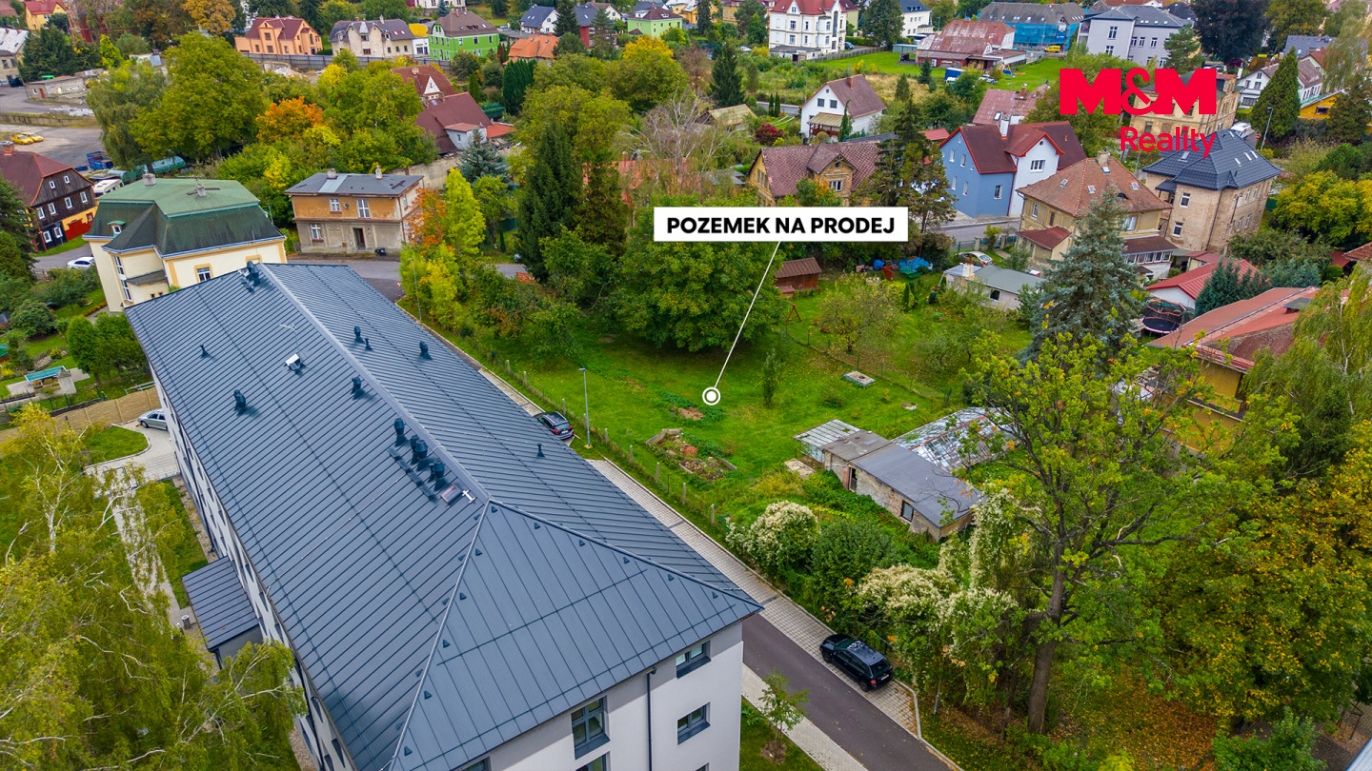 pohled na pozemek