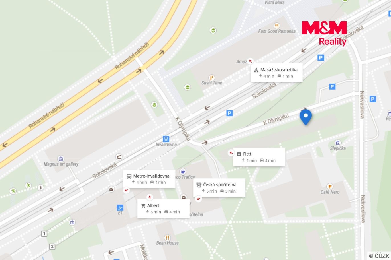 Mapa okolí