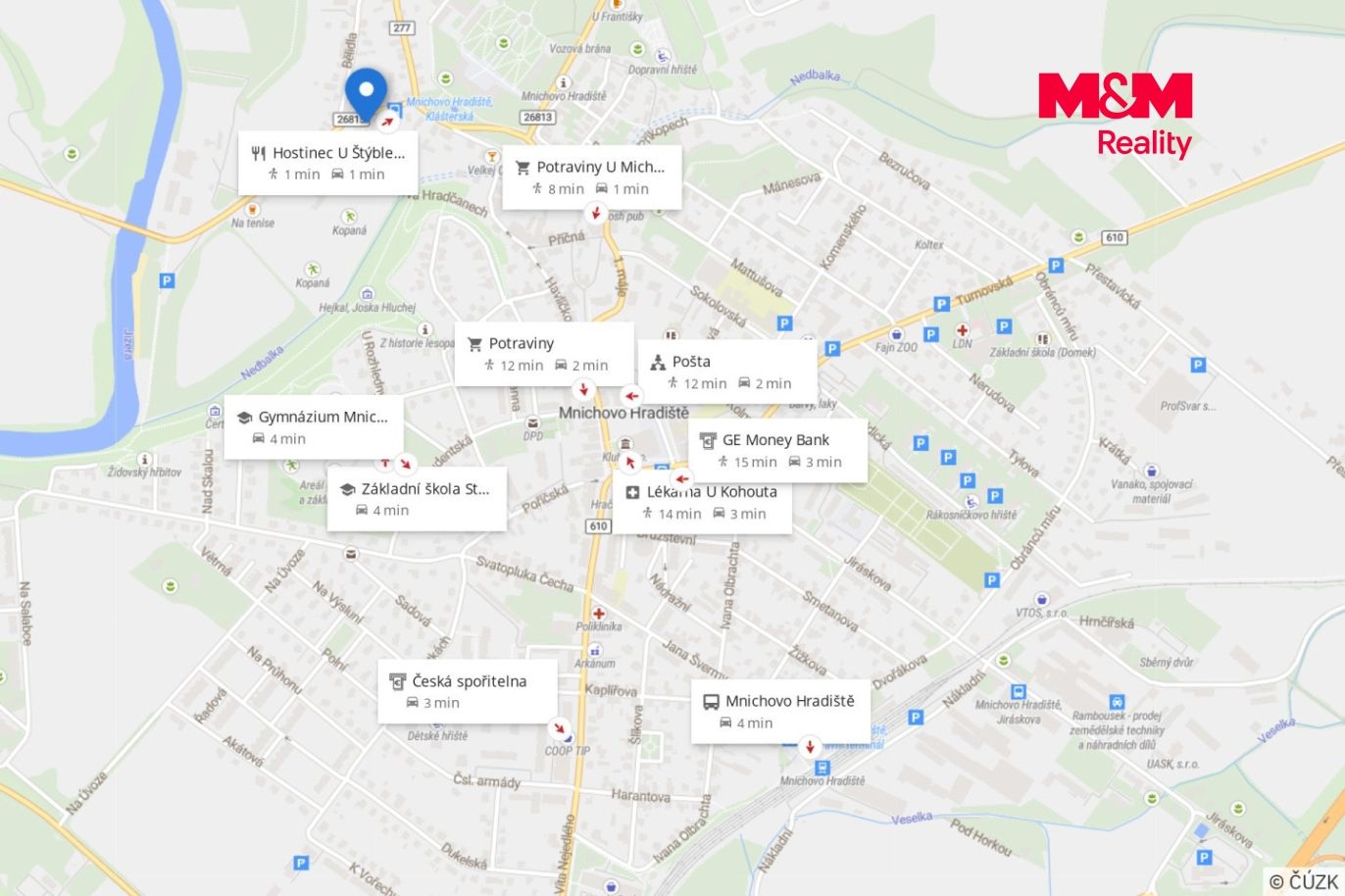 Mapa okolí
