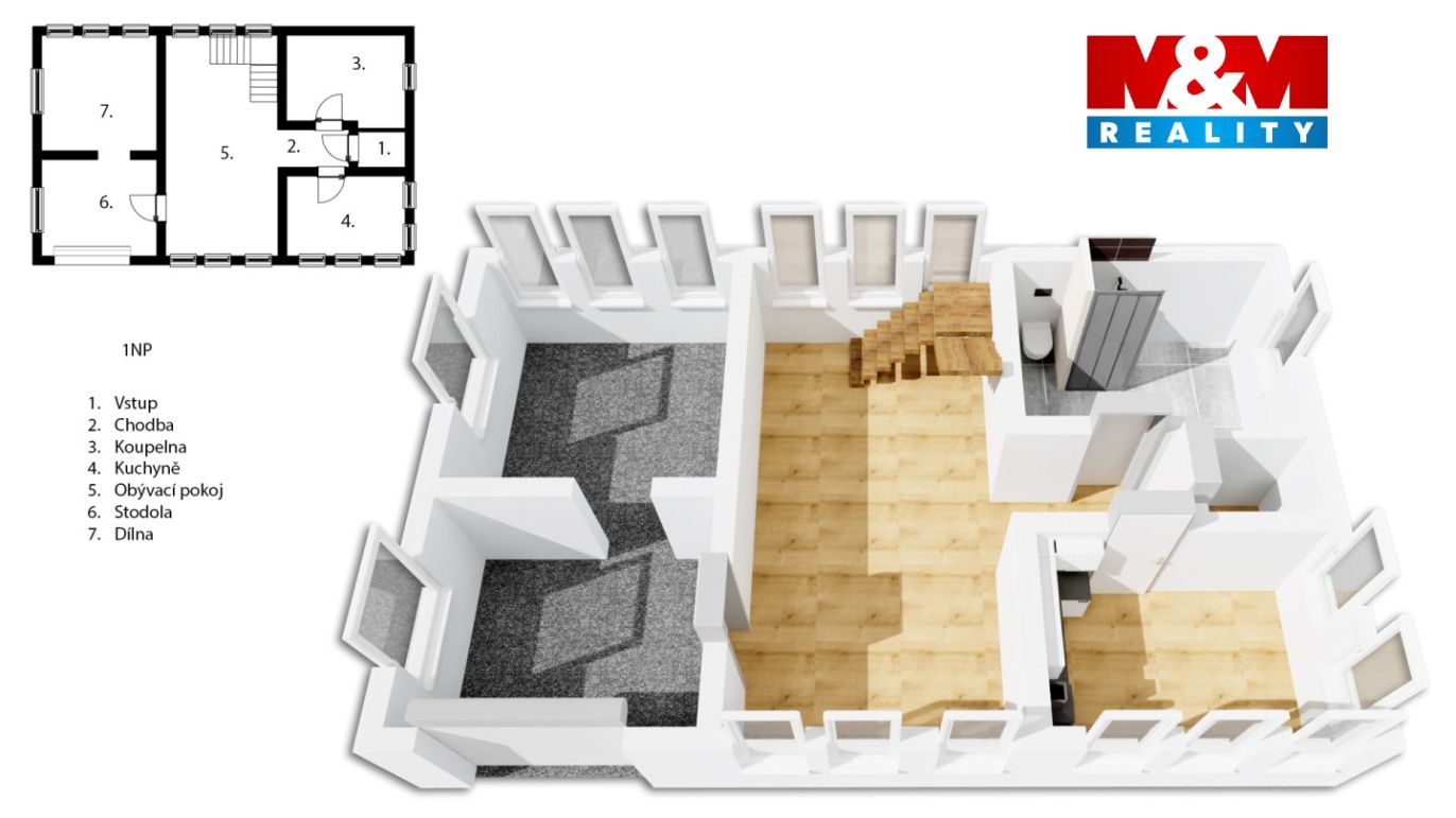 Půdorys 1 NP