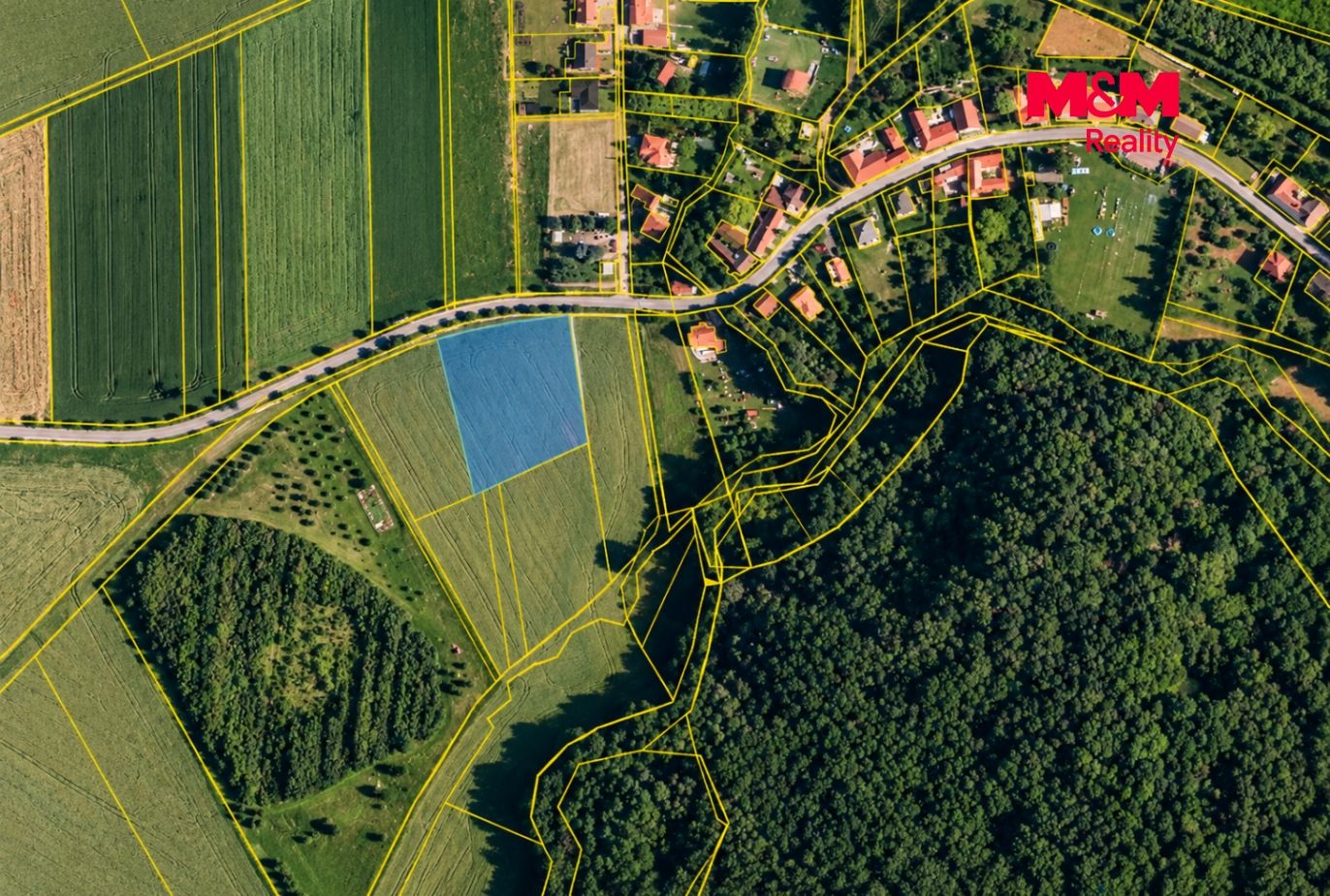 Katastrální mapa s modře vyznačeným polem.png