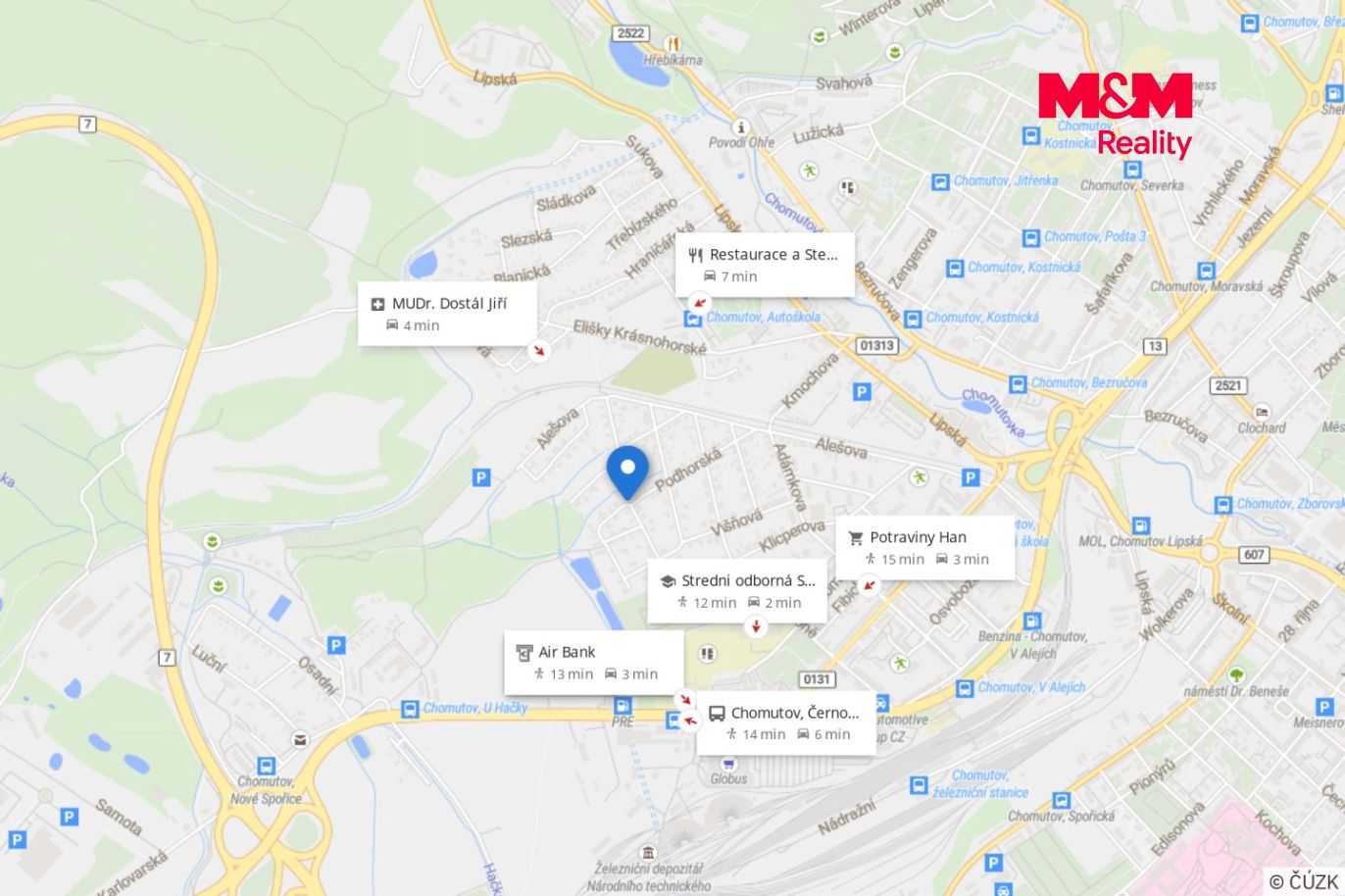 Mapa okolí