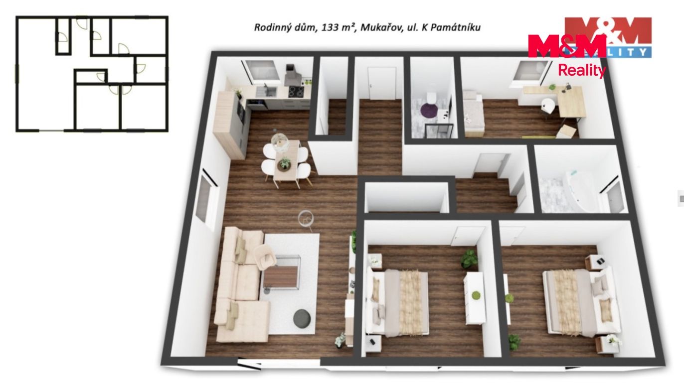Prodej rodinného domu, 107 m², Mukařov, ul. K Památníku
