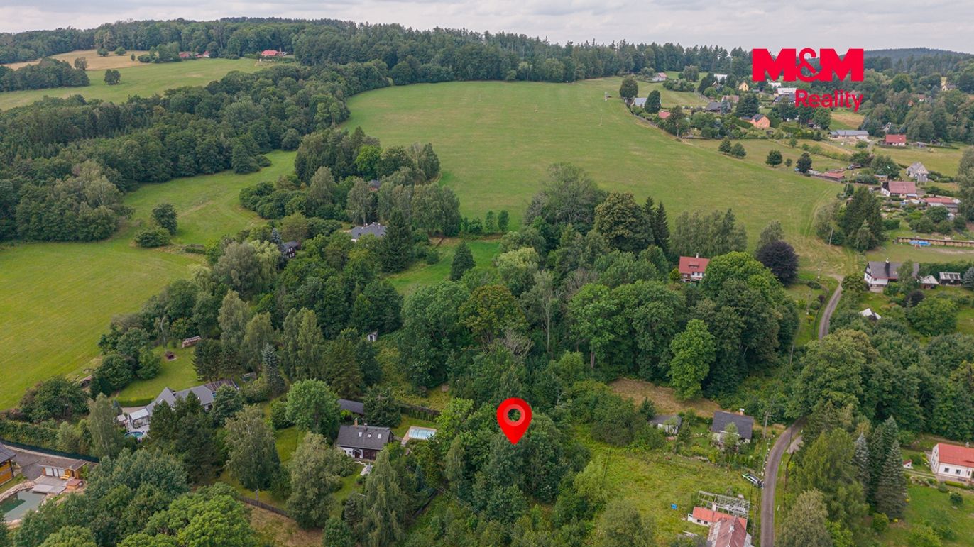 pohled na pozemek