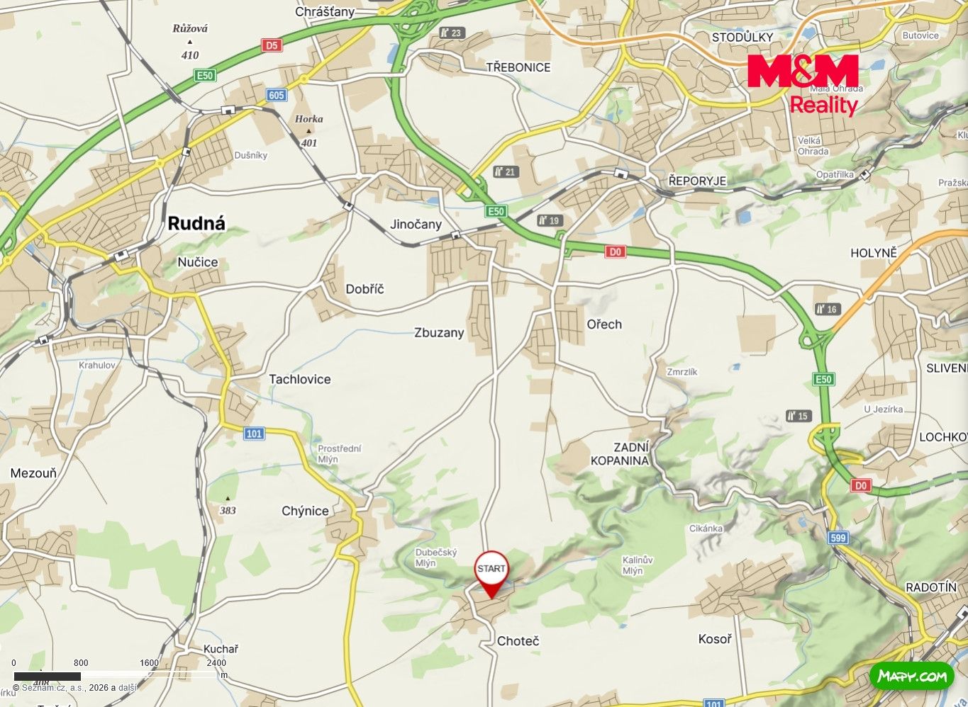 Mapa okolí