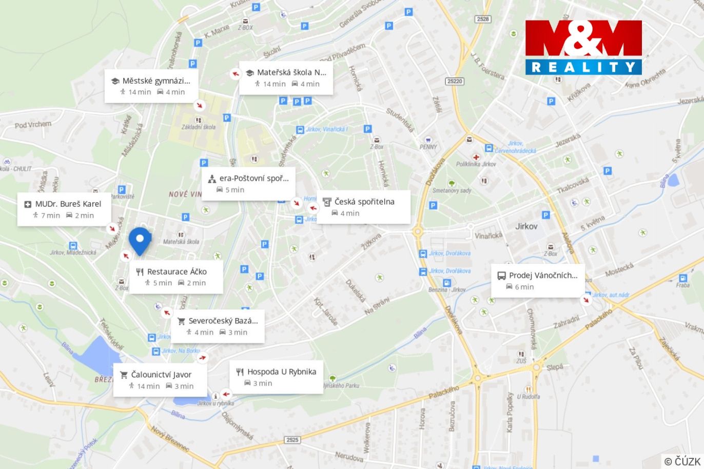 Mapa okolí 