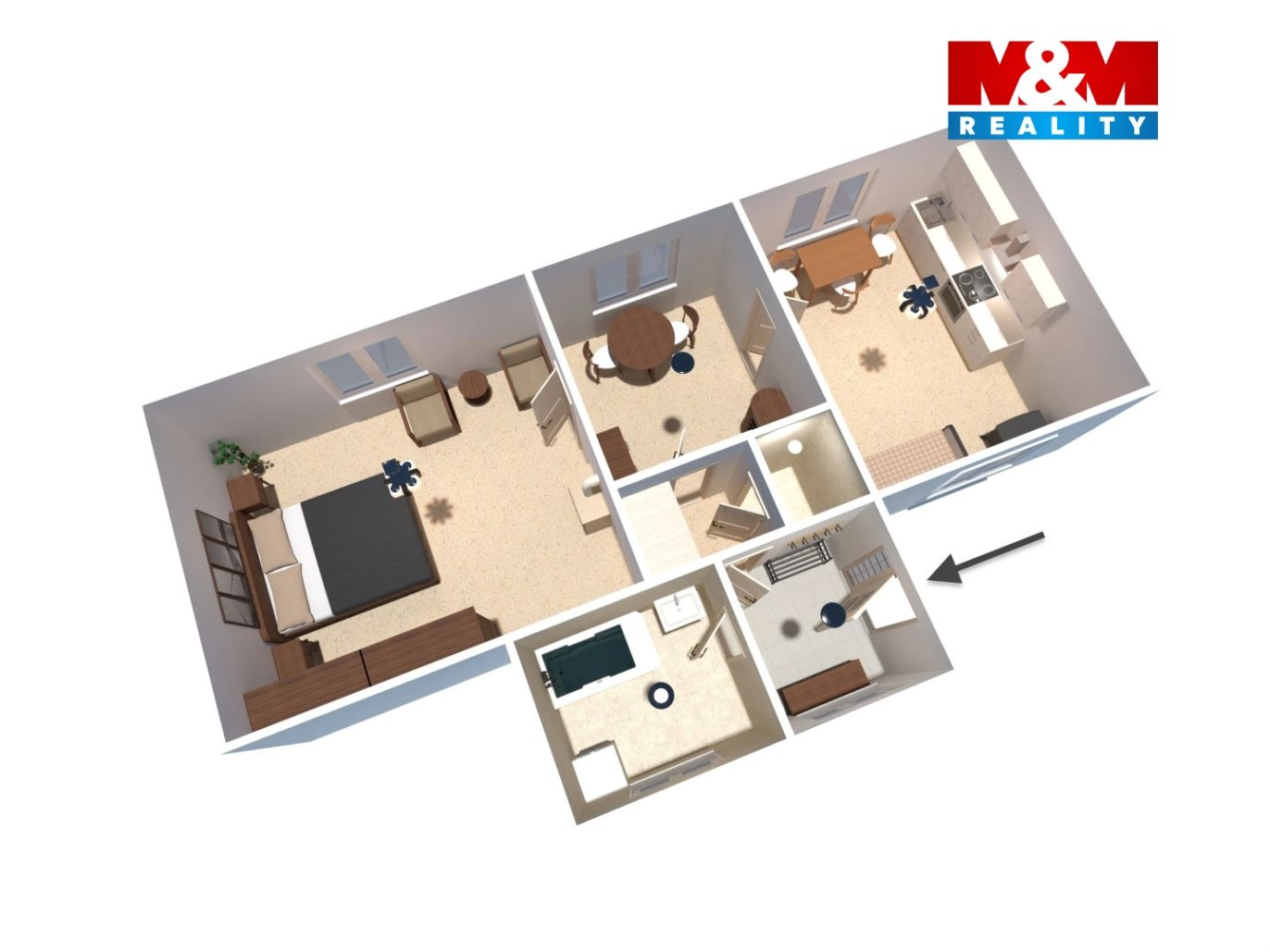 945151 - Prodej rodinného domu, 79 m², Kostelec, Generála Sázavského3D Kostelec .jpg